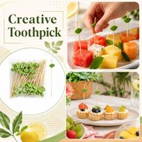 Leaf Shaped Picks, Decorative Toothpicks for Appetizers and Party Decor One Size