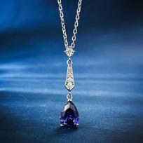 New S925 Silver 7 * 10 Water Drop White Necklace Pendant With Classic and Simple Style Jewelry for Women