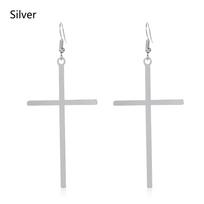 Women Jewelry Punk Rock Dangle Drop Long Earrings Ear Stud Big Cross