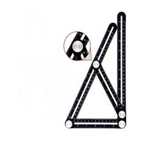Multi Adjustable Angle Ruler Tile Hole Locator 6 Folding Metal Measuring Ruler Drill Guide Openings Locator 31*5.5*2.6cm