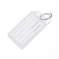 10pcs Plastic Key Tags With Flap Label Window Strong Split Ring For Diy Id Keychain Luggage Backpack Car Keys Identification Tag 10pcs