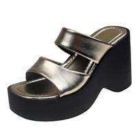 Women's Slippers Summer 2024 New Super High Heel Slope Heel Comfortable Simple, Fashionable, and Casual Women's Slippers Slip On 34 auksas