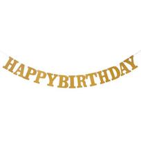Blizgūs Angliški Raidės Laimingos Gimimo Dienos Vėliavėlė Laimingos Gimimo Dienos Latte Baneris Pritaikymas Golden Birthday orange