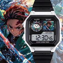 Demon Slayer Kimetsu Laikrodis Tanjiro Kamado Modelis Kvarcinis Unisex
