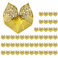 Foldable Florals Lasers Cut Mirrored Finish Chocolate Container For Special Event Elegant Hollow Candy Holder 1