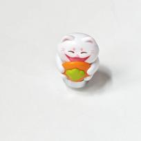 Round Handmade Cute Cat Keycaps for Mechanical Keyboards - Stereoscopic Axis, Good Fortune Punk Design