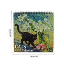 Cat Calendar 2026 Jan Dec Wall Planner Cat Monthly Calendar 2026 Adorable Healing for Home Living Room Study Room Classroom