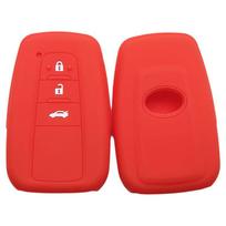 Toyota IZOA, Avalon, Camry Smart Key Soft Silicone Protective Case raudona