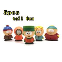 5pcs Set Southern Park Action Figure Toy Stan Eric Creative Austral Park Doll Home Decoration Model Kids Gift beige