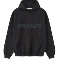 Fear of God Essentials Heavy Fleece 90s Hoodie Vintage Black Men Tops 192HO256564F XS