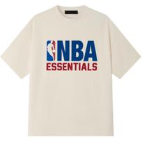 Fear of God Essentials NBA 90s Marškinėliai Kreminės Baltos spalvos Unisex Viršutiniai drabužiai 125NB252004F S