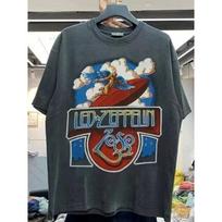 Led Zeppelin Rock Band Short Sleeve Black Color Unisex Tshirt Reprint S