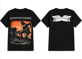 Rock Heavy Metal Band Printed Cotton Short-sleeved Hip-hop Casual Loose T-shirt Sporty Streetwear Round-neck Top Unisex S