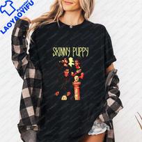 Skinny Puppy - Retro Pirated Style Casual Pop Music Classic Band Sporty Unisex's and WoUnisex's Universal Round-neck T-shirt S