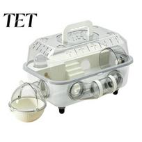 Pet Playpen with Accessories Hamster Cage Tunnel, Transparent House Running Wheel Dwarf Habitat And Water Dispenser, 2-Tier for Small Pets Silent