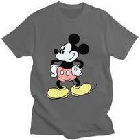 Fashion Mickey Mouse Minnie T Shirt Men Short Sleeve T-shirts Streetwear Tee Tops 100% Cotton Slim Fit Tshirts Gift XXXL