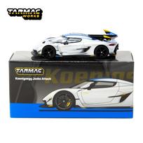 TW 1:64  Kūriniai Koenigsegg Jesko Attack Sidabro lydinio automobilio modelis black