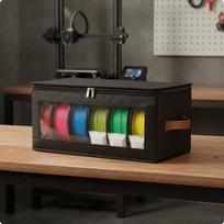 3D Printer Filament Storage Box Holds 6 Rolls Oxford Cloth for Makers, Black Oxford Cloth 1 PACK