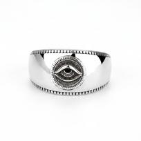 Gothic Punk Eye Finger Ring Adjustable Silver Rings Fashion Opening Rings  Jewelry Gift