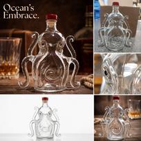 Glass , -Shaped Liquor Bottle for Wine, Home Bar Decor Gift One Size