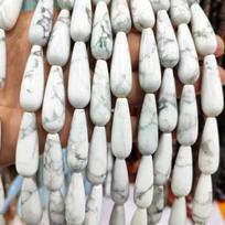 Natural Stone 10*30mm Drop-shaped Beads Handmade Diy Sweater Chain Antique Hairpin Jewelry Accessories 1030mm/strip 12&Standard