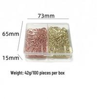Heart-Shaped Water Drop Paperclips - Creative Mini Metal Clips for Office Documents Mini Heart, Dual Color, 100 pcs