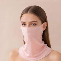 Silk Sun Protection Women's Face Mask - Full Face & Neck Shield, Summer Cycling, Breathable & Thin, Ear-Hanging Design. One Size brown