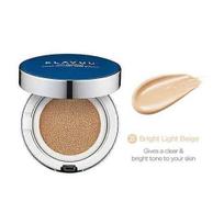 KLAVUU BLUE PEARLSATION HIGH COVERAGE MARINE COLLAGEN AQUA CUSHION, KBeauty, Korean Cosmetics, pavyzdys #21 BRIGHT LIGHT BEIGE