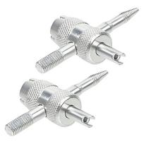 4 Way Valves Core Tool 4-in-1 Multifunctional Valves Wrench for Automobile Tire Stem Core Remover Installer Repairer