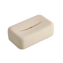 Silicone Tissue Box Cover Soft and Waterproof Napkin Dispenser Practical Paper Towel Holder for Home and Office Use įvairiaspalvis