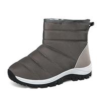 2025 new winter snow boots medium tube waterproof, non-slip and warm women's cotton shoes thick-soled piled thickened cotton boots large size 36