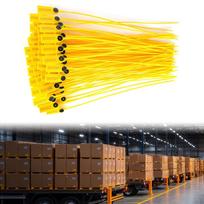 100x Serialized Flag Numbered Cable Zip Ties Wear Resistant Label
