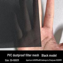 Magnetinis PVC dulkių filtras kompiuterio ventiliatoriui, juodas/baltas tinklelis, įvairaus dydžio skylutės. gray