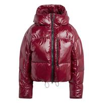 Adidas Stella McCartney Truenature Padded Logo Short Loose Zip Puffer Jacket Women jackets Dark-Red IW3843 L