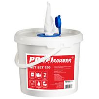 ProfiSauber WET SET 250 wipes in a bucket with a dispenser