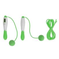 Jump Rope with Counter Cordless Skipping Rope 4 Modes Adjustable Steel Wire Fitness Equipment for Exercise žalia
