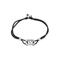 Valentino GaraVani V Logo Leather Bracelet Kaz 0no 8Y2J0BC3 KAZ 0NO