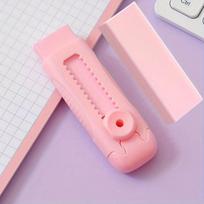 1PC Push-pull Eraser Student Art Exam Clean Less Chip Drawing Eraser rožinė