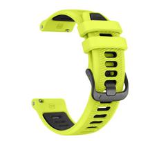 Two-tone Silicone Watch Strap For Garmin Forerunner 265 255 Music 570 47mm/Venu 4 3 2 45mm/Vivoactive 4 Watch SmartWatch bands yellow