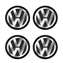 4 VNT. 56 mm Automobilio Ratlankio Centrinės Stebulės Emblemos Lipdukas, skirtas VW Volkswagen Golf Polo Passat Touran CC B5 B6 B7 Jetta Automobilio Aksesuarai