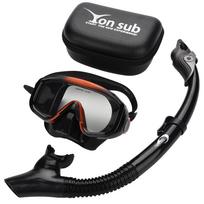 Adult Diving Mask Silicone Snorkel Set Anti Fog Wide View Tempered Glass Professional Gear Snorkeling Free Diving Accessories