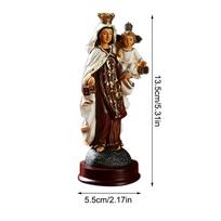Dervinė Madona Palaimintoji Šventoji Mergelė Marija Statulėlė Figūrėlė Kristus Stalo Statulėlė Figūrėlė Dervos Ornamentas