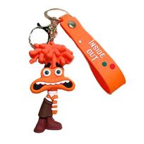 Hot Inside Out 2 Keychain Cute And Charming Movie Anime Anxiety Ennui Envy Adorable Girls Creative Pouch Pendant Car Keychain Playthings Gifts