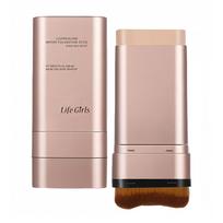 [2026 Dual Head Design] Foundation Stick with Brush, Natural Coverage, No Technique Required, Simply Apply Directly, Waterproof and Sweatproof, Skin