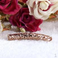 41x6mm Carved Cutout Curved 18 Gold Tube Bead