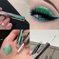 Shiny Chameleon Liquid Eyeliner Waterproof Glitter Pigment Pearl Gloss Eyeliner Makeup Smudge-proof Green Purple Eyeliner Makeup white