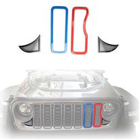 Front Bumper Dust Cover Grille Inserts Cover Trim for Jeep Wrangler JL Rubicon 2025 2025 Car Styling Exterior Parts Accessories