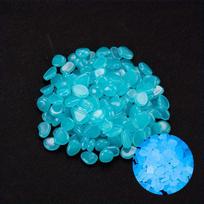 100/300pcs/bag Glow-in-the-Dark Pebbles Create A Magical Garden Aquarium Decoration Landscaping Or Wedding Decoration (Blue,100pcs)