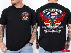 Operation Epic Fury Military Tactical Patriotic USA Graphic 2 Side T-Shirt XXXXL