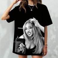 Y2k Retro 90s Sabrina 2026 Tour T-shirt Men Women T-Shirt Cotton Print Tee Casual Loose Short Sleeve Shirt Unisex Fans Gift M